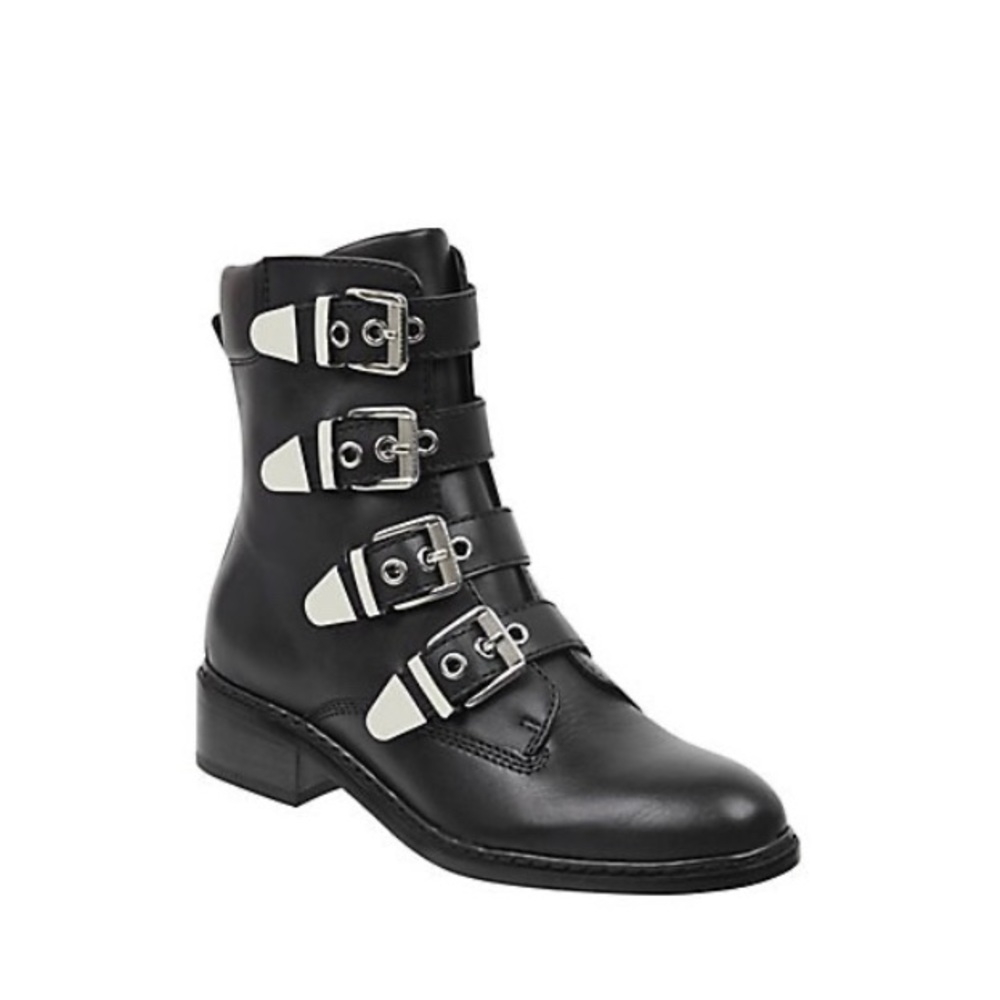 Marc Fisher LTD Diante Leather Buckle Boots